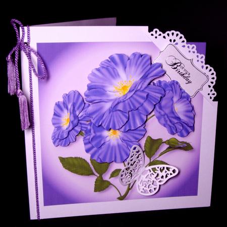 Periwinkle Wild Rose Quick Topper by Dianne Jackson