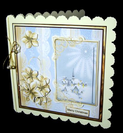 Star Over the Rooftops 7x7 Card with Decoupage by Dianne Jackson