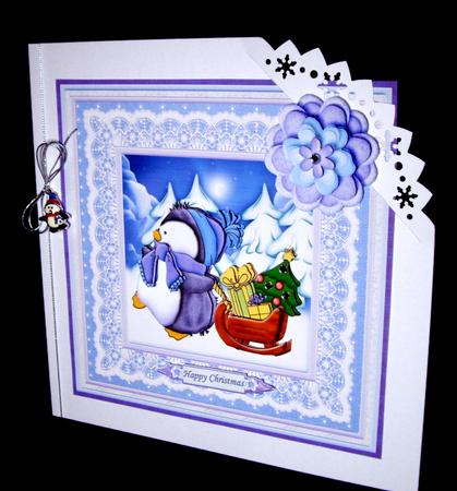 Christmas Percy's Present 8x8 Mini Kit & Decoupage by Dianne Jackson