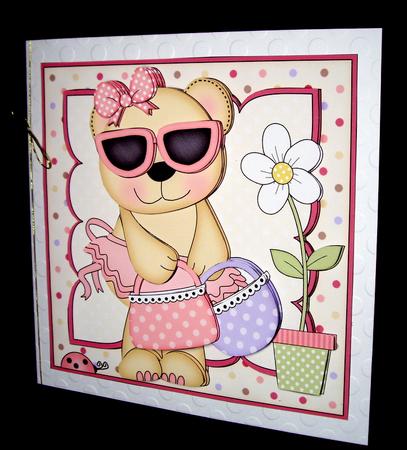 8 x 8 3D Livvy Bear Goes Shopping Mini Kit with 3D Decoupage by Dianne Jackson