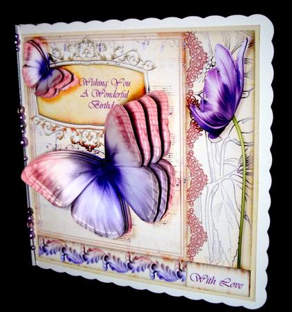 Vintage Music Butterfly Topper by Dianne Jackson