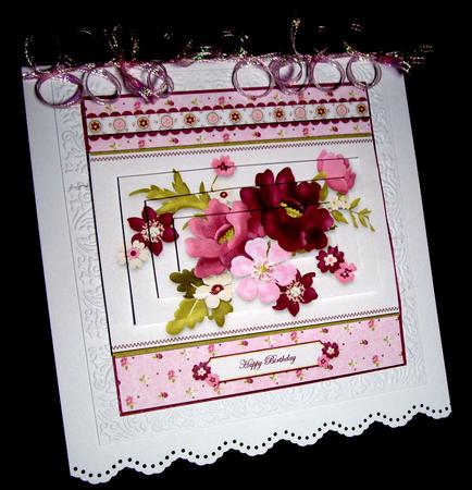 Beyoutiful Pink Flowers Duo Card Front with Insert by Dianne Jackson