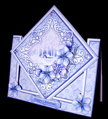 Christmas Winter Florals Diamond Front Mini Kit & Decoupage by Dianne Jackson