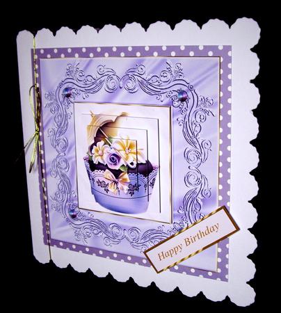 Lilac Cupcake Card Front by Dianne Jackson