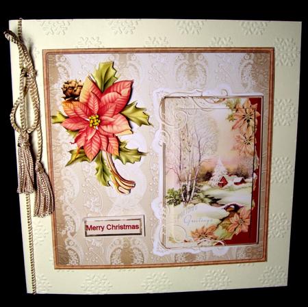 Vintage Christmas 7x7 Card with Decoupage by Dianne Jackson