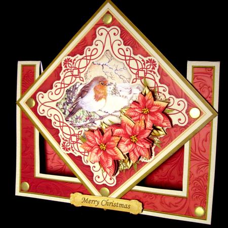 Christmas Robin Diamond Front Mini Kit Decoupage by Dianne Jackson