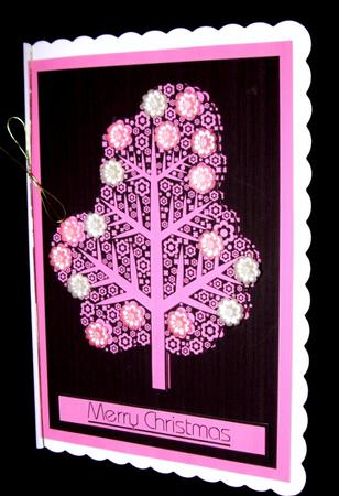 Trendy Christmas Tree Card Front by Dianne Jackson