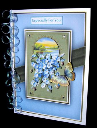 Blue Flowers Quick Card by Dianne Jackson