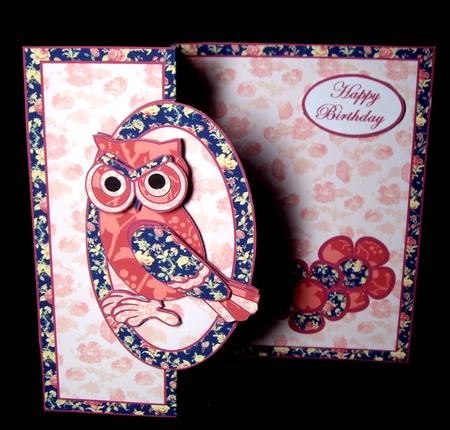 Patchwork Owl Fold Back (no Hole) by Dianne Jackson