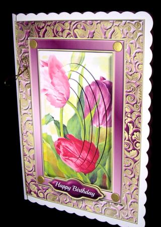Bright Tulips Fancy Quick Card by Dianne Jackson