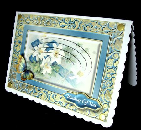 White Lilies & Cross Fancy Quick Card by Dianne Jackson