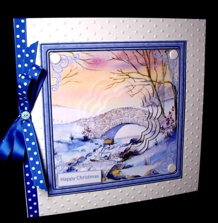Waterfall at Sunset Card with a Petal Stacker by Dianne Jackson