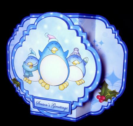 Easy Pop-out Card 'happy Penguins' by Dianne Jackson