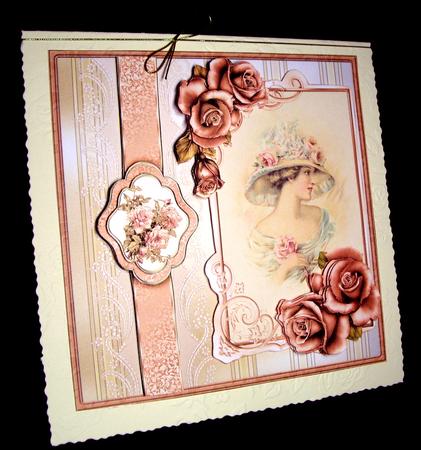 Lady of the Rose Card with Decoupage by Dianne Jackson