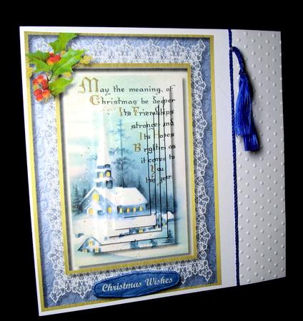 Beautiful Christmas Church Scene , Pyramid  by Dianne Jackson