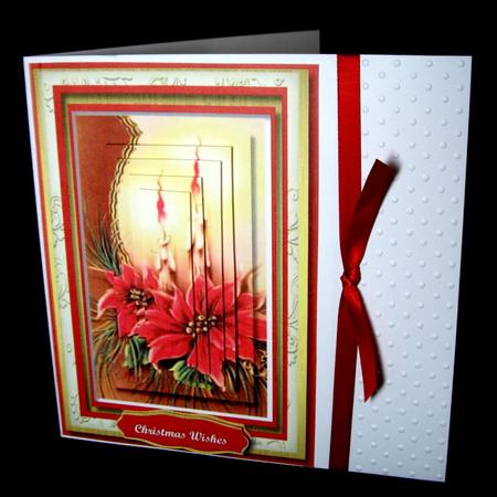 Beautiful Poinsettia and Candles  by Dianne Jackson