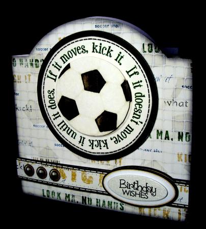 Football Round Topped Card Kit by Dianne Jackson