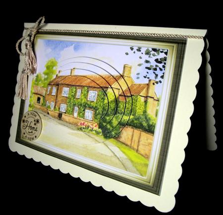 Pretty Picture of a Row of Cottages Oval Pyramids by Dianne Jackson
