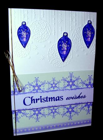 Purple Baubles and Snowflakes by Dianne Jackson