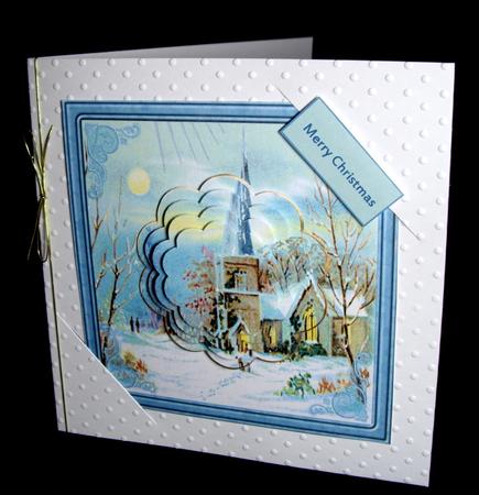 Vintage Church Card with Petal Stacker by Dianne Jackson