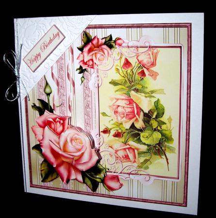 Special Rose Card with Decoupage by Dianne Jackson