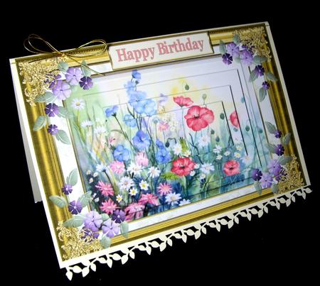 Field of Flowers Pyramid Birthday Topper by Dianne Jackson