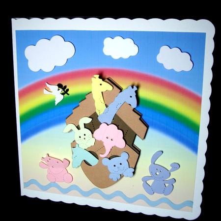 Vibrant Rainbow and Sky Background Backing Paper by Dianne Jackson