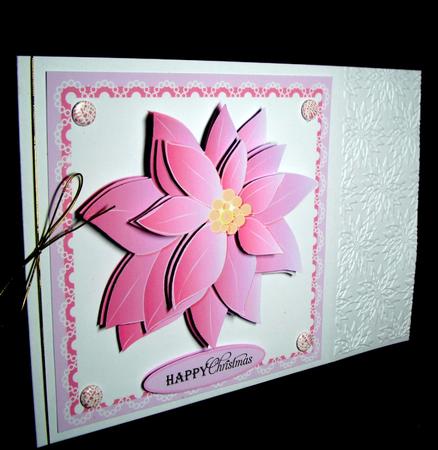 Pink Poinsettia Christmas Topper by Dianne Jackson