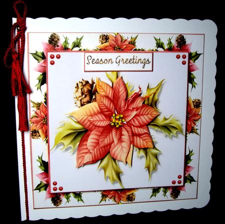 Cardtopper Clean and Simple Poinsettia by Dianne Jackson