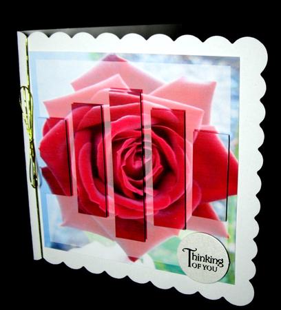 Red Rose Panel Pyramid by Dianne Jackson