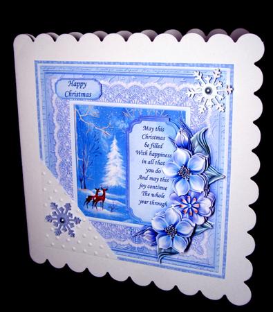 Christmas Floral Tag & Woodland Deer Card Topper & Decoupage by Dianne Jackson