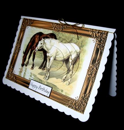 Farm Horses Oval Pyramid by Dianne Jackson