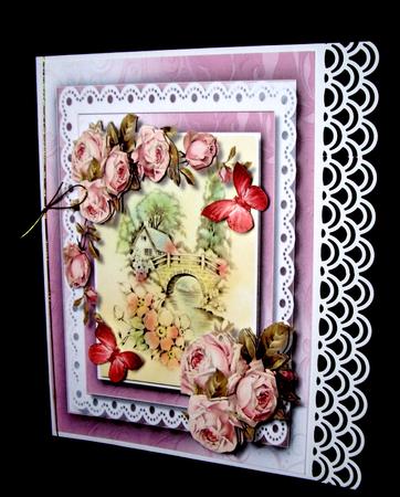 Beautiful Rose Cottage and Butterflies  by Dianne Jackson