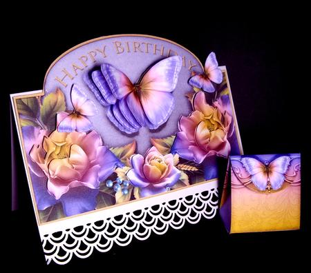 Plaque Card with Bag Butterfly Purple by Dianne Jackson