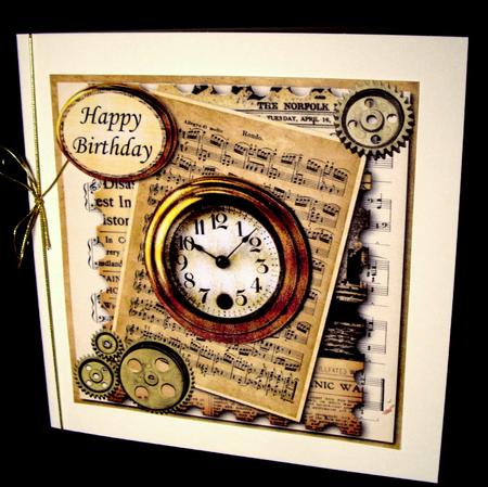 Male Newspaper, Clock, Cogs & Sheet Music by Dianne Jackson