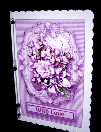 Vintage Lilac Roses Bouquet in a Frame Pyramage by Dianne Jackson