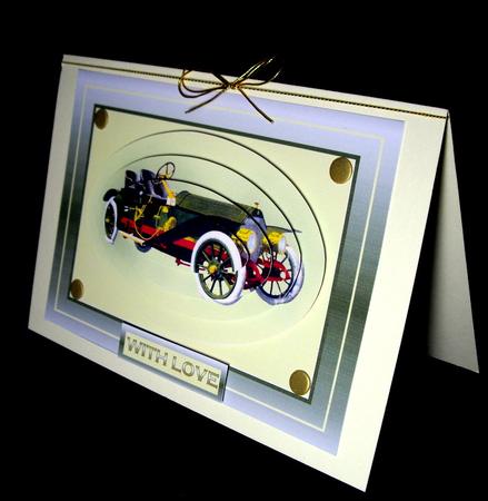 Vintage Car Card Front 4 by Dianne Jackson