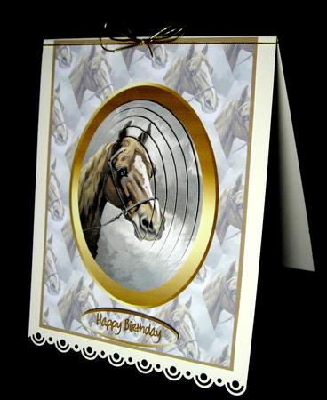 Horse Pyramid Card Front by Dianne Jackson