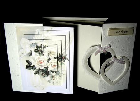 White Wedding Bouquet - Pyramid Card by Dianne Jackson