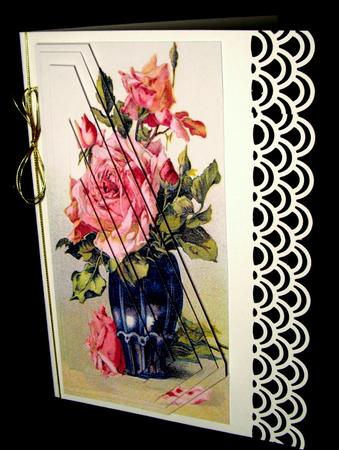 Vase of Large Pink Roses by Dianne Jackson