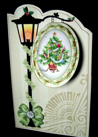 Christmas Tree Green 3D Opening Sign Card Mini Kit by Dianne Jackson