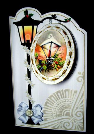 Christmas Lantern 3D Opening Sign Card Mini Kit by Dianne Jackson