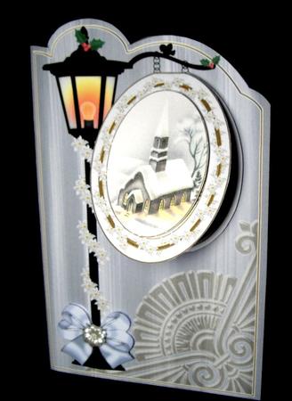 Church Lights on 3D Opening Sign Card Mini Kit by Dianne Jackson