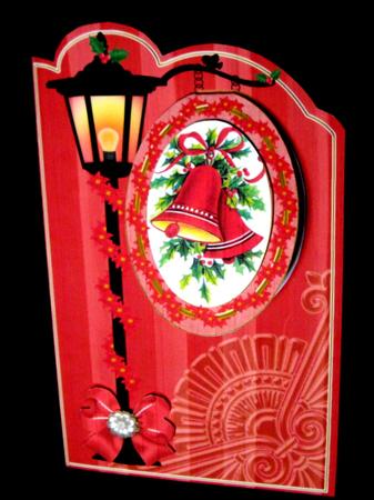 Red Bells 3D Opening Sign Card Mini Kit by Dianne Jackson