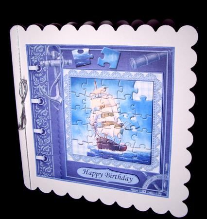 Sailing Ship Jigsaw Quick Card by Dianne Jackson