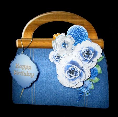 Denim Blues Handbag Card Mini Kit by Dianne Jackson