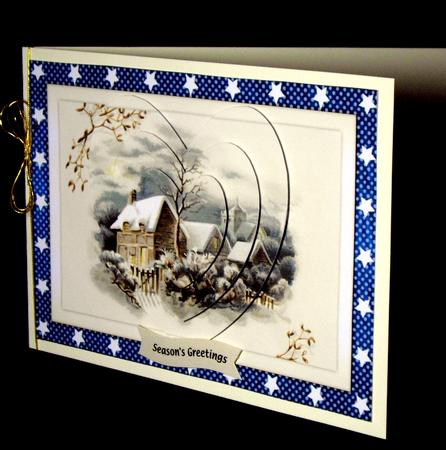 Victorian Christmas Scene Heart Shaped Pyramid by Dianne Jackson