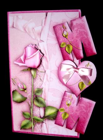 Over the Side Mum Rose with Decoupage by Dianne Jackson