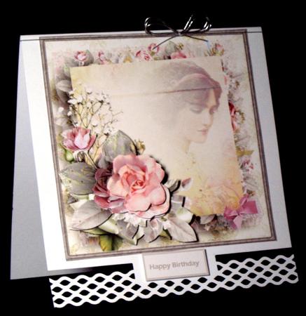Vintage Beauty Card with Decoupage by Dianne Jackson
