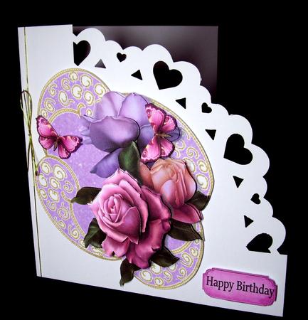 Beautiful Lilac & Pink Rose Topper by Dianne Jackson